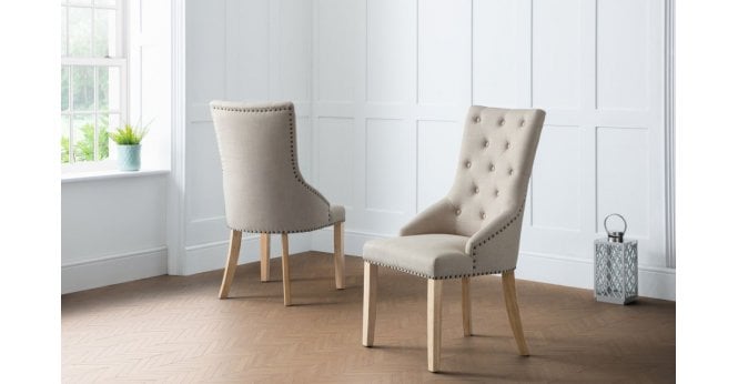Julian Bowen PAIR of Loire Button Back Chairs