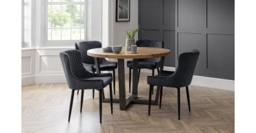 PAIR of Luxe Velvet Dining Chairs - Grey