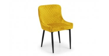 PAIR of Luxe Velvet Dining Chairs - Mustard