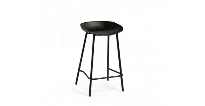 Julian Bowen PAIR of Renzo Bar Stools - Black