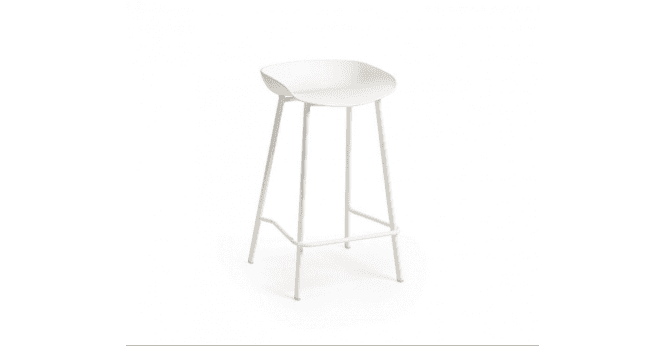 Julian Bowen PAIR of Renzo Bar Stools - White