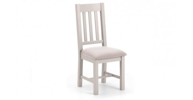 Julian Bowen PAIR of Richmond Dining Chairs - Elephant Grey/Pale Oak