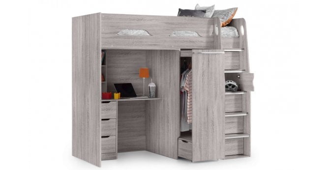 Julian Bowen Pegasus Highsleeper Grey Oak