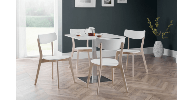 Pisa White & Casa Dining Set