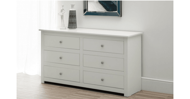 Julian Bowen Radley 6 Drawer Chest - Surf White