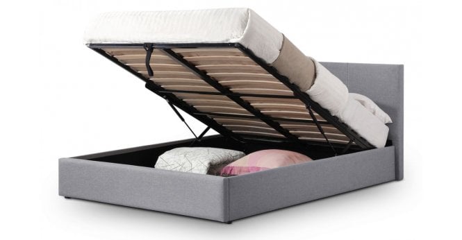 Julian Bowen Rialto Ottoman Storage 150cm King Bed  Light Grey