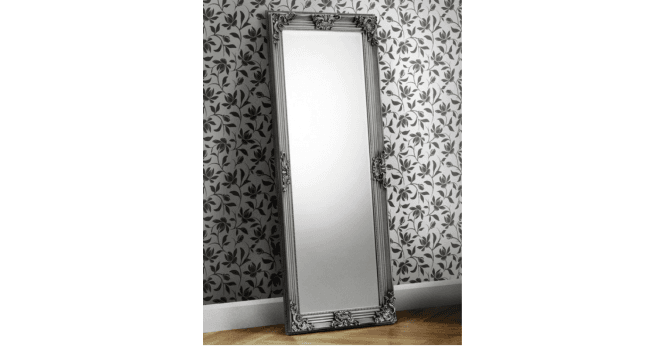 Julian Bowen Rococo Pewter Lean-To Dress Mirror
