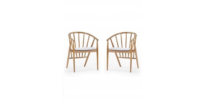Julian Bowen Rory Oak Curved Back Dining Chair
