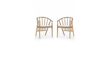 Rory Oak Curved Back Dining Chair