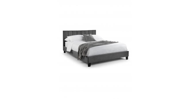 Julian Bowen Rosa Grey Velvet Upholstered 120cm Small Double Bed