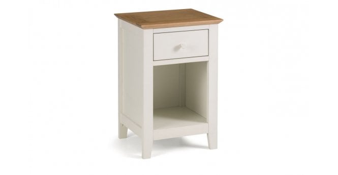 Julian Bowen Salerno Shaker Ivory/ Oak 1 Drawer Bedside