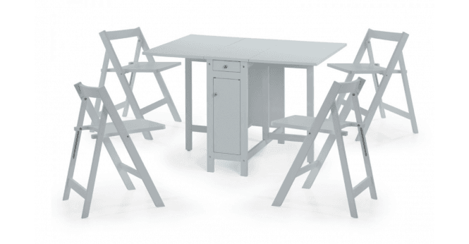 Julian Bowen Savoy Dining Set - Light Grey