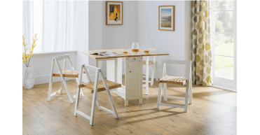 Savoy Dining Set - White/Natural