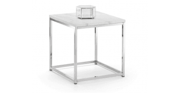 Scala Marble Top Lamp Table - White Marble