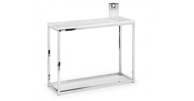 Julian Bowen Scala White Marble Console Table