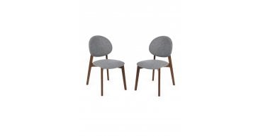 Set of 2 Artemis Walnut and
Grey Dining Chairs