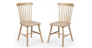 Set of 2 Sakura Oak Dining Chairs