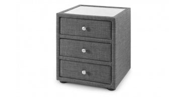 Sorrento 3 Drawer Bedside Slate