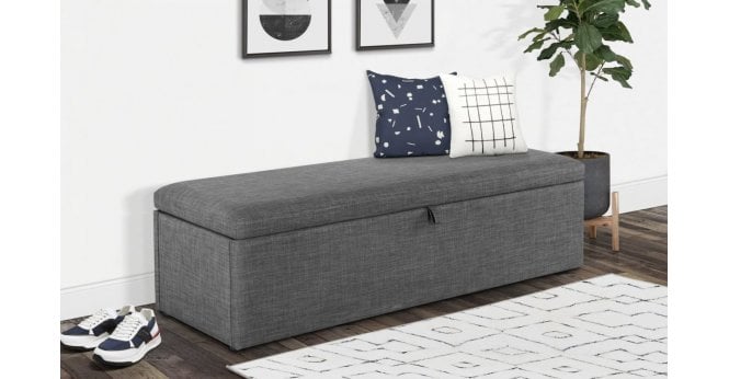 Julian Bowen Sorrento Blanket Box Slate Linen