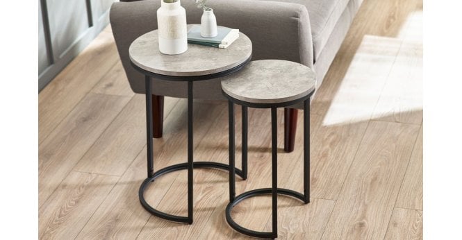 Julian Bowen Staten Round Nesting Side Tables