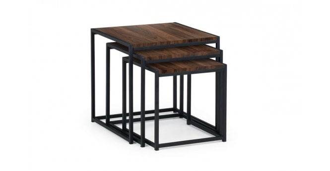 Julian Bowen Tribeca Nest Of 3 Tables - Walnut