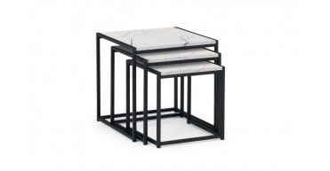 Tribeca Nest Of 3 Tables - White Marble