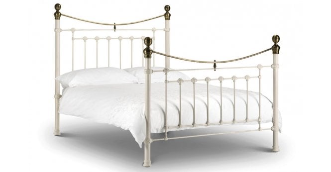 Julian Bowen Victoria 150Cm Bed - Stone White