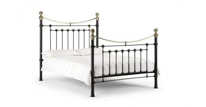 Julian Bowen Victoria 150cm King Bed - Satin Black