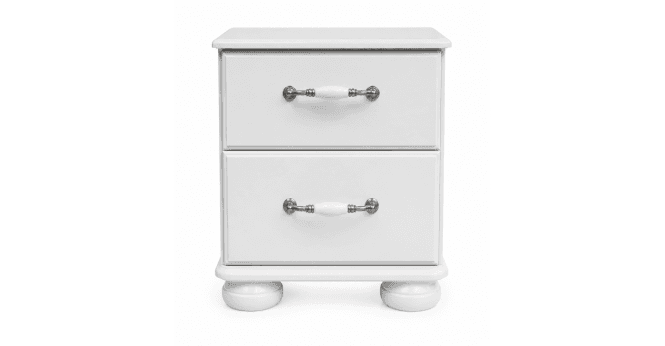 Kingstown CLEARANCE - Signature 2 Drawer Bedside White Chest