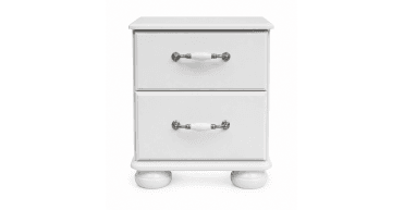CLEARANCE - Signature 2 Drawer Bedside White Chest
