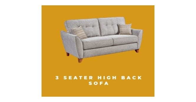 Lebus  Ashley 3 Seater High Back Sofa