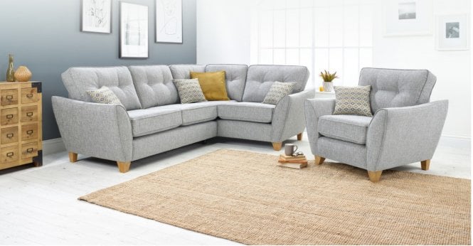 Lebus  Ashley Small Corner Sofa with Arms - Right Hand Facing (As pictured)