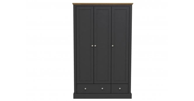 LPD Home Devon 3 Door 2 Drawer Wardrobe