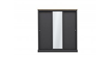Devon 3 Door Sliding Wardrobe Charcoal