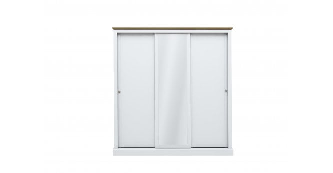LPD Home Devon 3 Door Sliding Wardrobe White