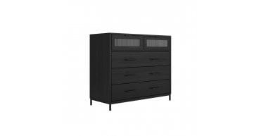 Edison Matte Black / Reeded Chest