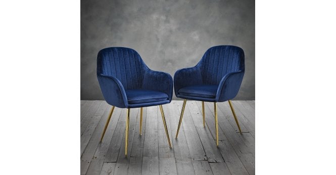 LPD Home Lara Dining Chair with Gold Legs