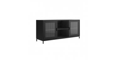 Maddox Matte Black / Reeded Media Unit