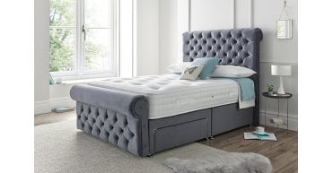 Maison - Westbury 5' Kingsize Buttoned Opulent Fabric / Plush Velvet Bed Frame
