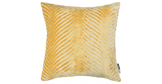 Malini  CUT VELVET FAN RADA MUSTARD 43 X 43