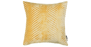 MALINI CUT VELVET FAN RADA MUSTARD 43 X 43