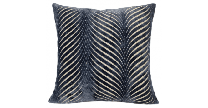 Malini  CUT VELVET FAN RADA NAVY   43 X 43