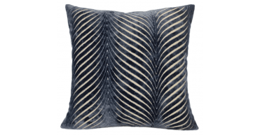 MALINI CUT VELVET FAN RADA NAVY   43 X 43