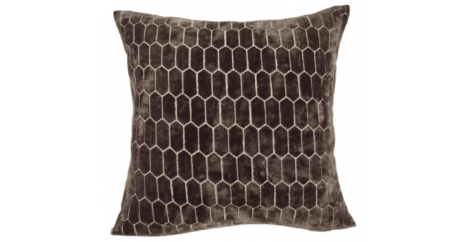 Malini  CUT VELVET  HONEYCOMBE CHOC   56 X 56