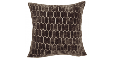 MALINI CUT VELVET  HONEYCOMBE CHOC   56 X 56