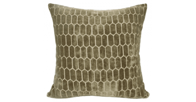Malini  CUT VELVET  HONEYCOMBE OLIVE   56 X 56