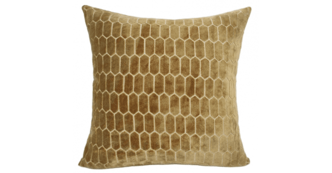 Malini  CUT VELVET  HONEYCOMBE  WHISKEY   56 X 56