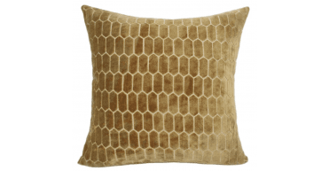MALINI CUT VELVET  HONEYCOMBE  WHISKEY   56 X 56