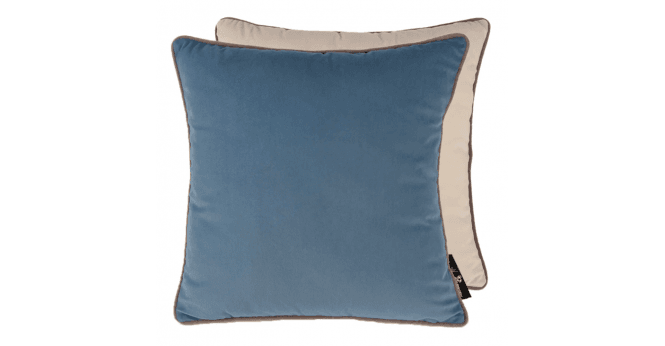 Malini  DBLE SIDED VELV BLUE/CHAMP TAUPE 59 X 59
