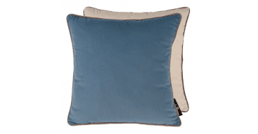 MALINI DBLE SIDED VELV BLUE/CHAMP TAUPE 59 X 59